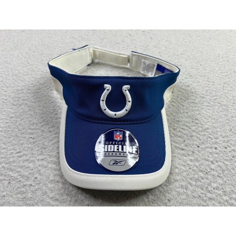 Indianapolis Colts Visor‎ Strap Back Mens One Size NFL Football Sideline Reebok